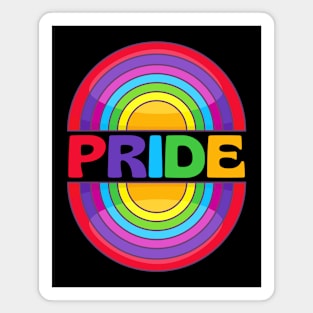 Retro Pride Rainbow Magnet